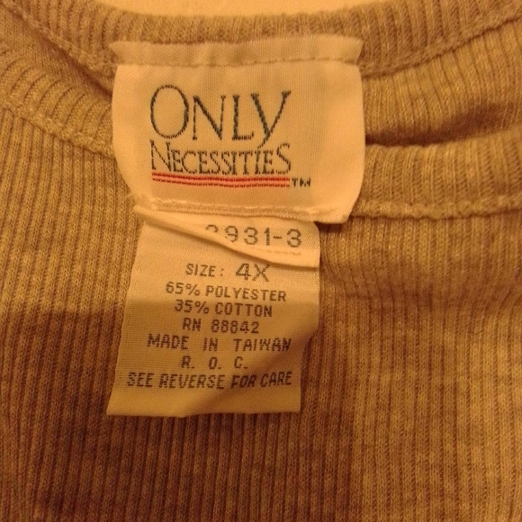 Grey Ribbed Tank Top size 4x - Picture 2 of 2